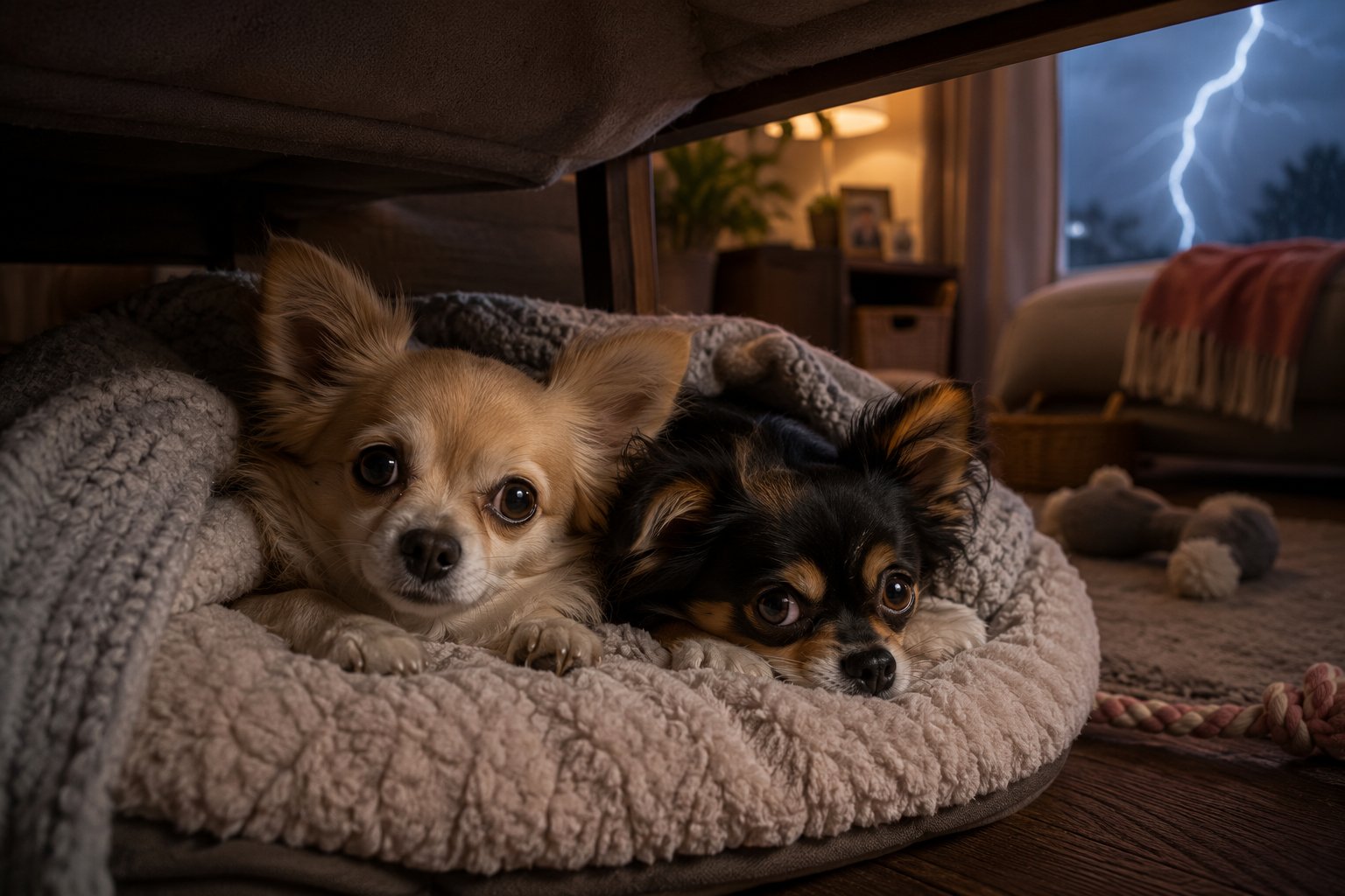 Onweersangst bij honden: herkennen en je hond helpen