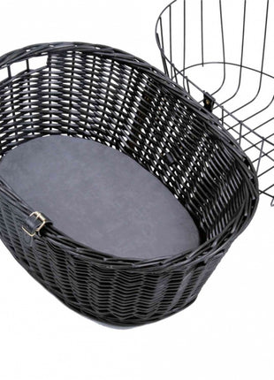 Trixie Fahrradkorb aus Weide mit Gitter