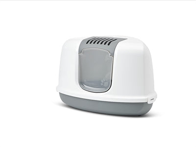 Savic Corner Cat -hiekkalaatikko Nestor harmaa/valkoinen