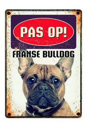Plenty Gifts Waakbord Blik Franse Bulldog