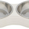 Trixie Voerbak Kat Dubbel Melamine / Rvs Wit
