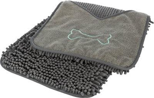 Trixie Microvezel Handdoek Met Insteekzakken Grijs