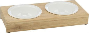 Trixie Voerbak Waterbak-Set Keramiek / Bamboe