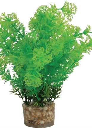 Zolux Ornament Pastic Plant Op Stenen Neutraal Assorti