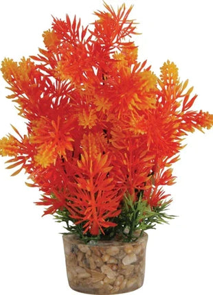 Zolux Ornament Pastic Plant Op Stenen Puntig Assorti