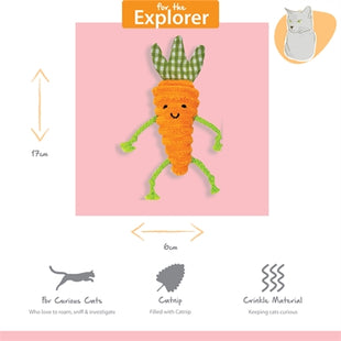 Happy Pet Tabby Patch Wortels Met Catnip