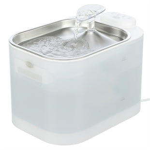 Trixie Drinkfontein Aqua Square Kunststof / Rvs Wit 23,5X16X15,5 Cm