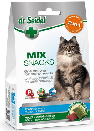 Dr Seidel Smakołyki dla kotów 2w1 malt/oddech 60g