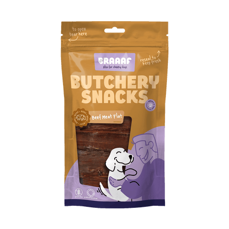 Braaaf Butchery Snacks Rundvlees plat 125 g