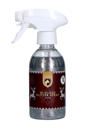 Excellent Horse Christmas Hi Gloss Glitter Spray Zilver 250 ml