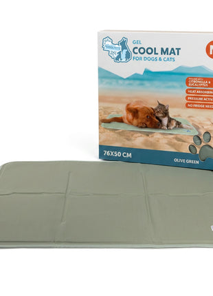 Coolpets Gel Cooling Mat Olijfgroen