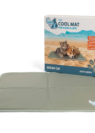 Coolpets Gel Cooling Mat Olijfgroen