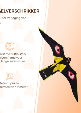 Knock Pest Vogel Verschrikker vlieger complete set 7 m