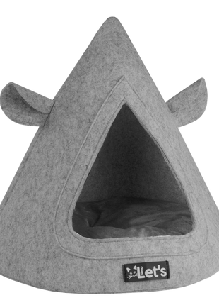 Let's sleep Pet Cave TeePee Grijs