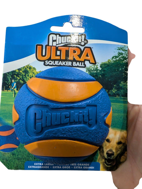 Chuckit Ultra Squeaker Ball - Lähes tuhoutumaton pallo vinkuvalla äänellä - Eri kokoja