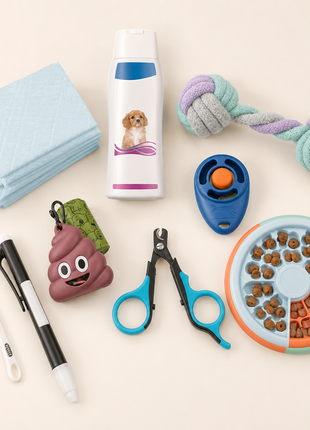 Puppy Starterbox 0-6 Kuukautta – Etupaketti, 9 Tuotetta
