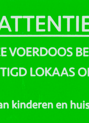 Sticker Onvergiftigd / Slagval