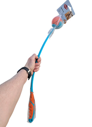 Trixie Werpstok Met Bal - Apporteerspeelgoed voor honden - 60 cm