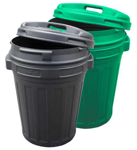 Voerton met draaisluiting 70 liter Groen
