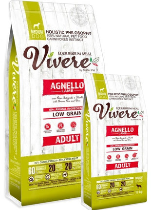 Vivere Dog Medium Adult Lamb Karma Monobiałkowa z Jagnięciną 12+3kg