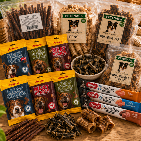 Fidello kuukausiherkkupaketti koirille – monipuolisia herkkuja koko kuukaudeksi - 2 kg
